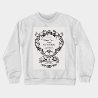 Shakespeare Newborn Quote| Silhouette Rabbits and Deer| Literature Nursery| Victorian Frame| Folk Art Crewneck Sweatshirt